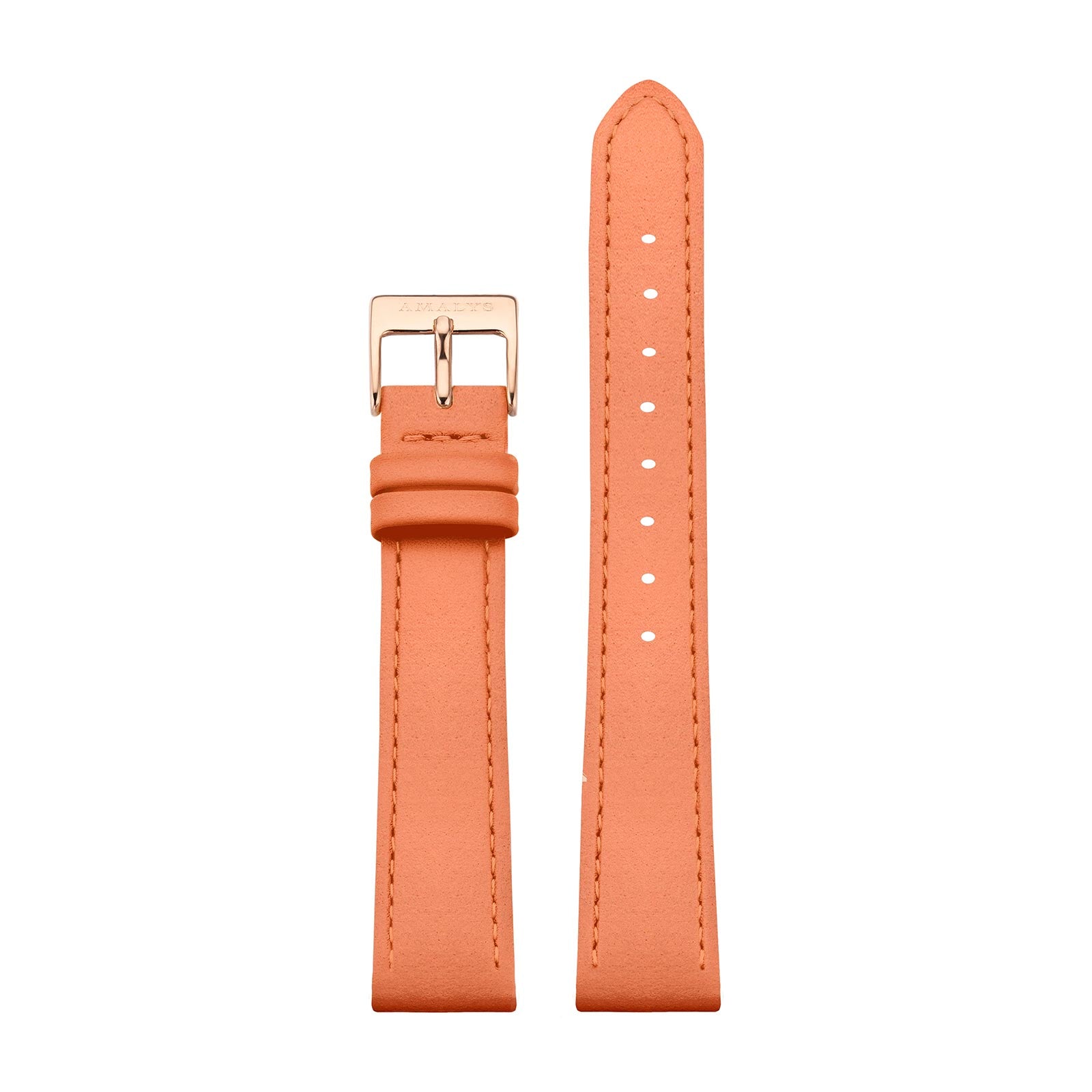 Peach Leather Strap - Rose Gold / 16mm