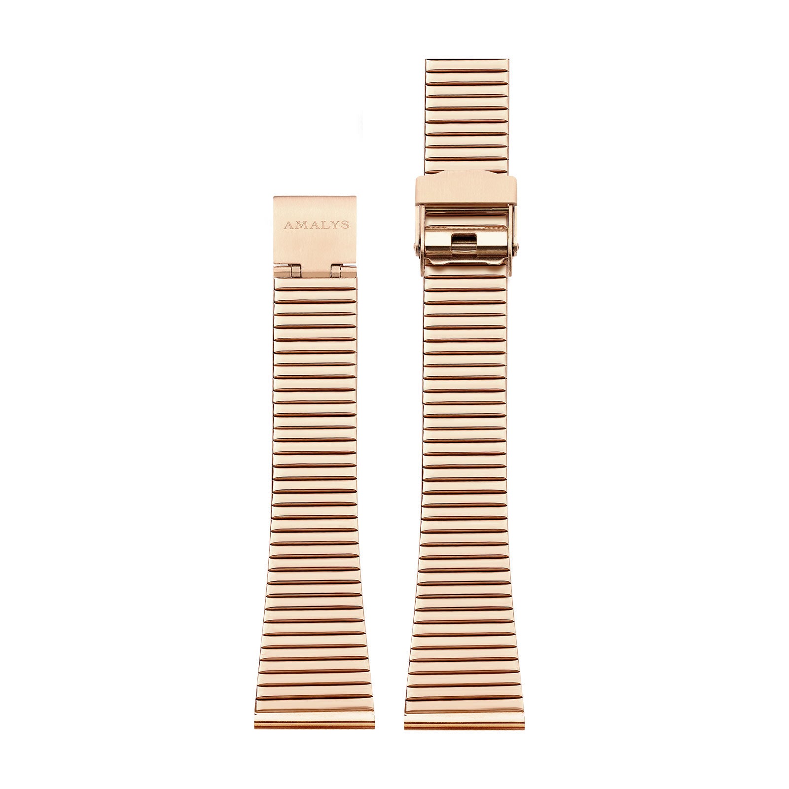 Rose Gold Steel Folded Strap / 16mm