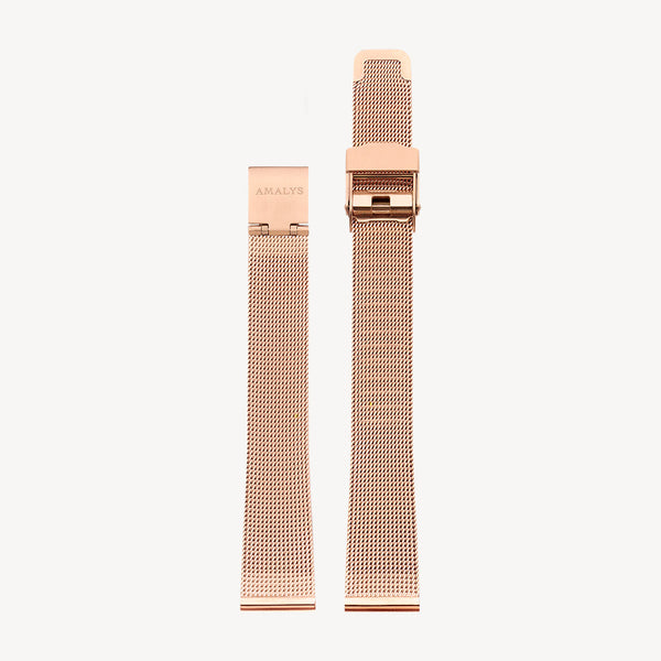 Rose Gold Mesh Strap / 14mm