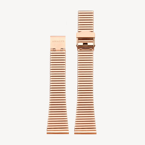 Rose Gold Steel Folded Strap / 16mm