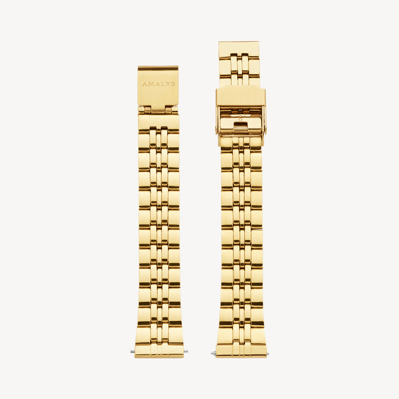 Gold Steel Link Strap / 14mm